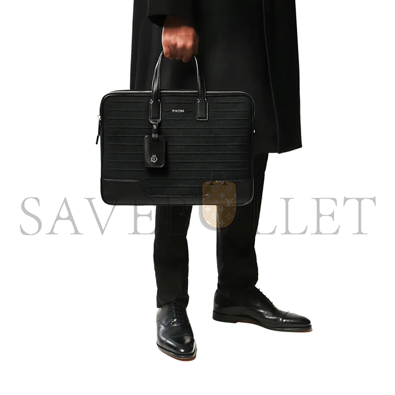 RIMOWA NEVER STILL CANVAS BRIEFCASE BLACK (40*30*7.5cm)